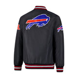 Ultra Game Mens NFL Official Supreme Satin Jacket | Buffalo Bills