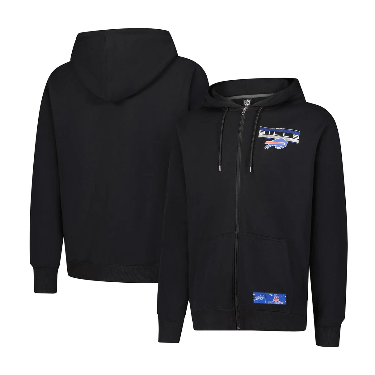 Ultra Game Mens NFL Official Supremely Soft Full Zip Hoodie Jacket