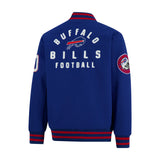 Ultra Game Men's NFL Official Classic Varsity Coaches Jacket Coat | Buffalo Bills