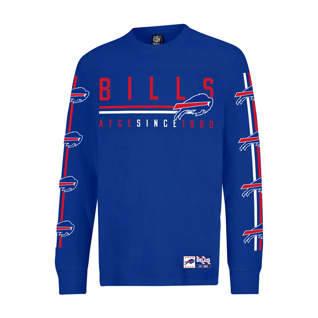 Ultra Game Men's NFL Official Super Soft Supreme Long Sleeve T-Shirt