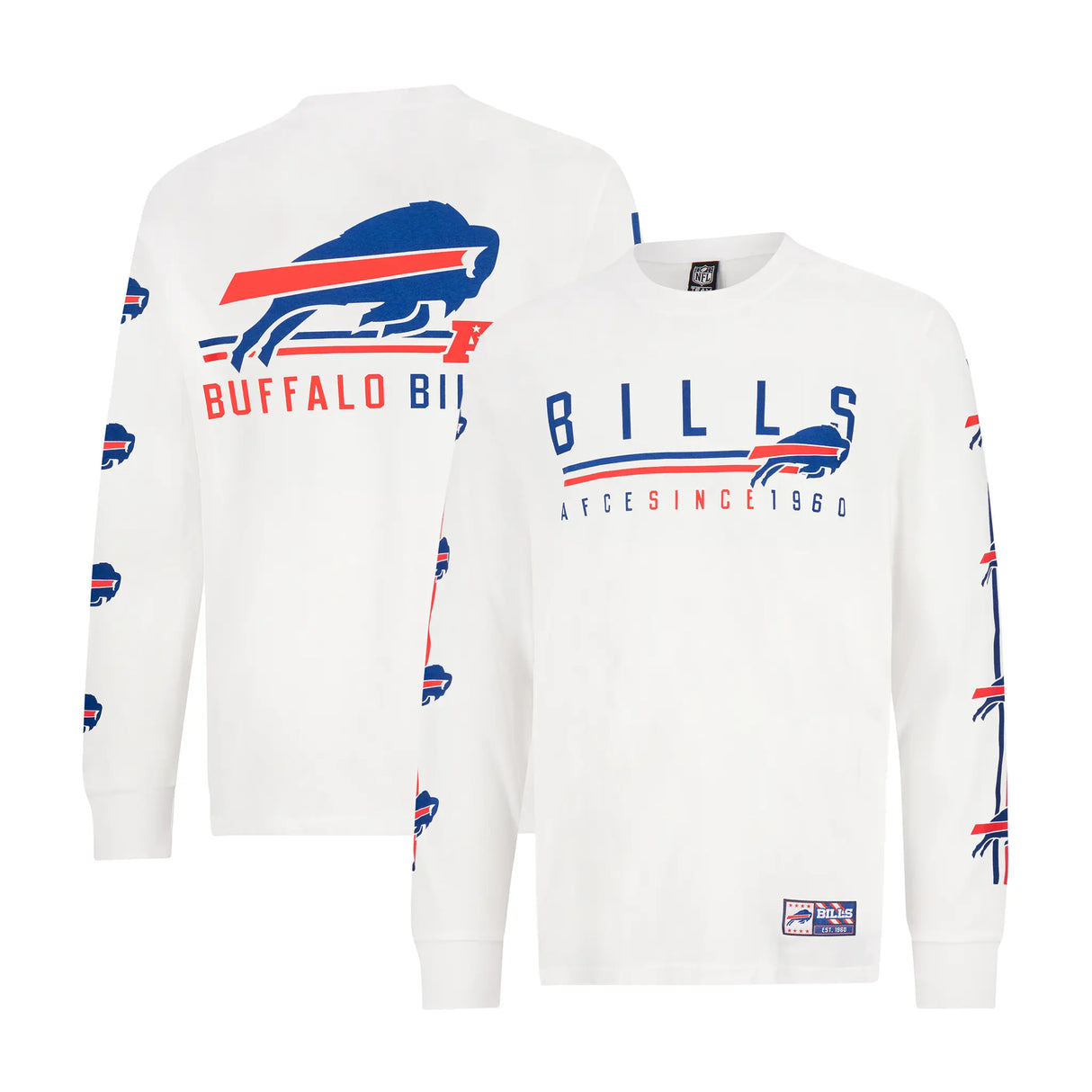 Ultra Game Men's NFL Official Super Soft Supreme Long Sleeve T-Shirt