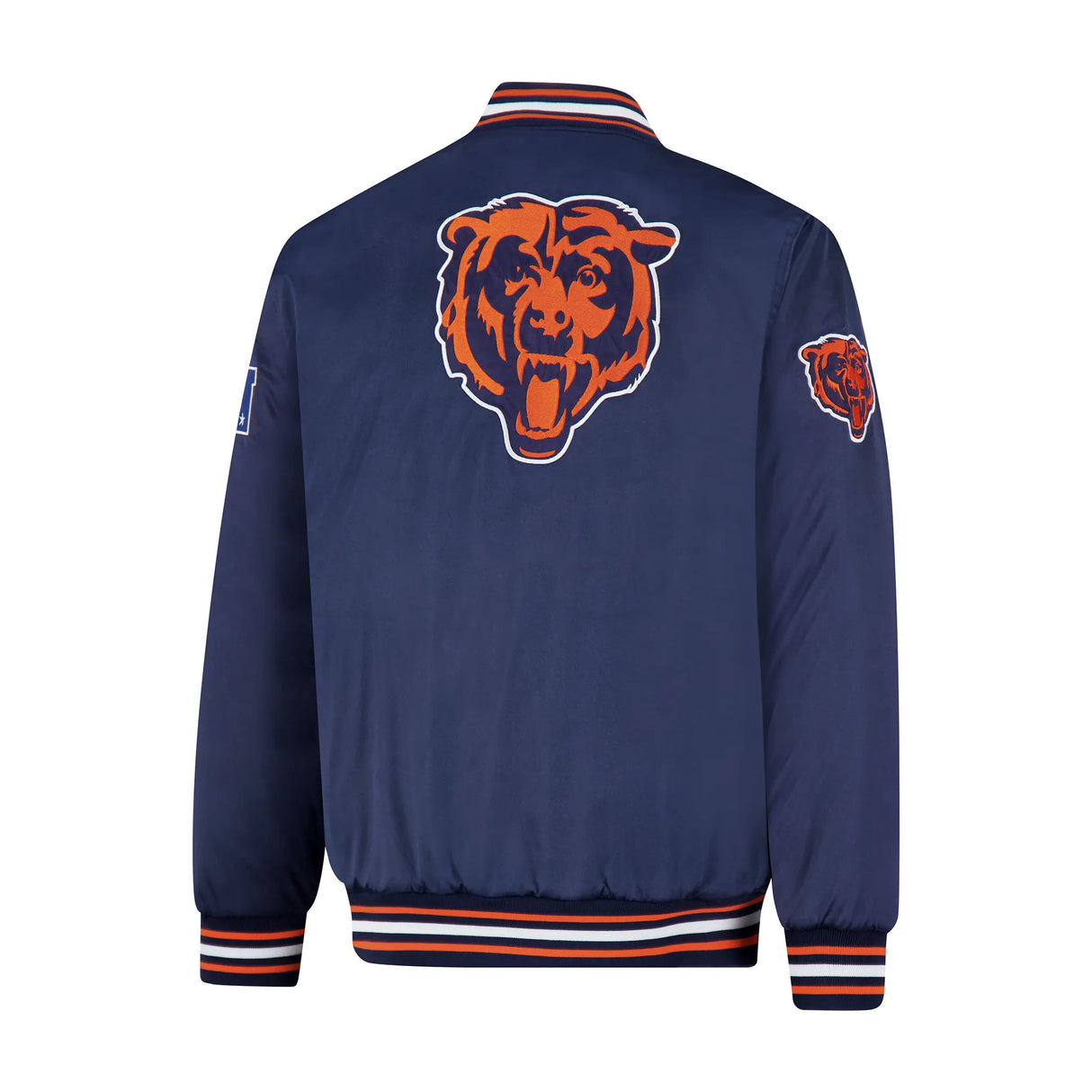 Ultra Game Mens NFL Official Supreme Satin Jacket | Chicago Bears