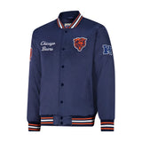 Ultra Game Mens NFL Official Supreme Satin Jacket | Chicago Bears