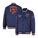 Ultra Game Mens NFL Official Supreme Satin Jacket | Chicago Bears