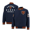 Ultra Game Men's NFL Official Classic Varsity Coaches Jacket Coat | Chicago Bears