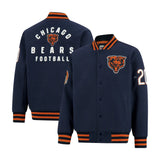 Ultra Game Men's NFL Official Classic Varsity Coaches Jacket Coat | Chicago Bears