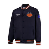 Ultra Game Mens NFL Official Supreme Heritage Satin Jacket | Chicago Bears