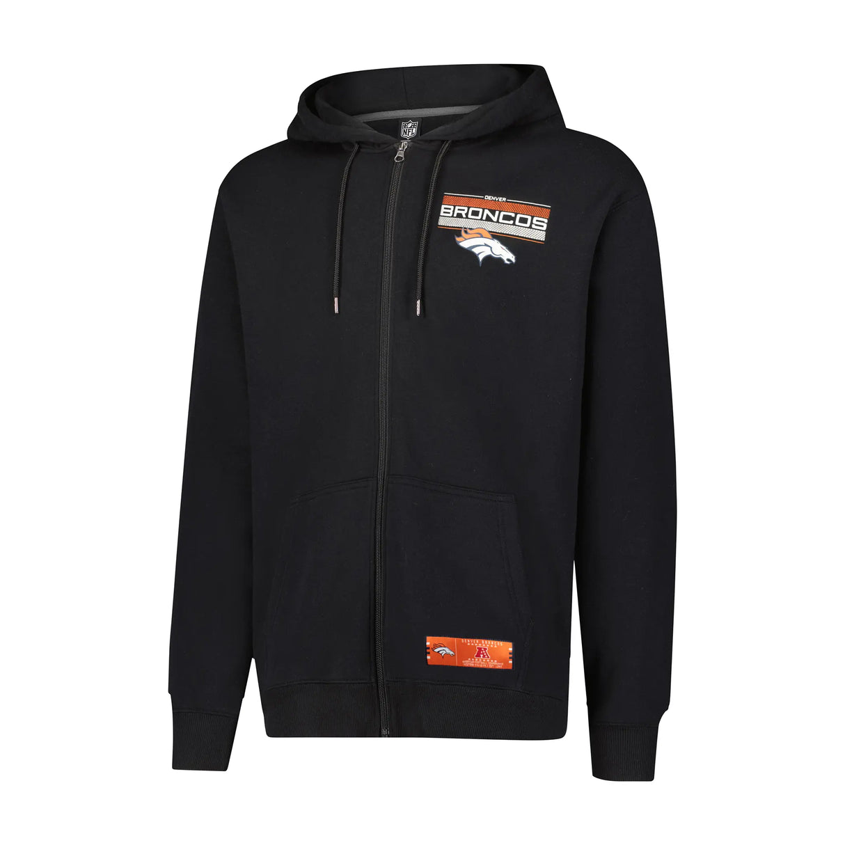 Ultra Game Mens NFL Official Supremely Soft Full Zip Hoodie Jacket | Denver Broncos