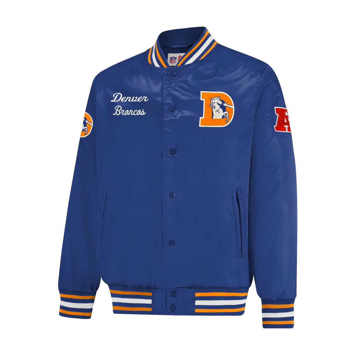 Ultra Game Mens NFL Official Supreme Heritage Satin Jacket