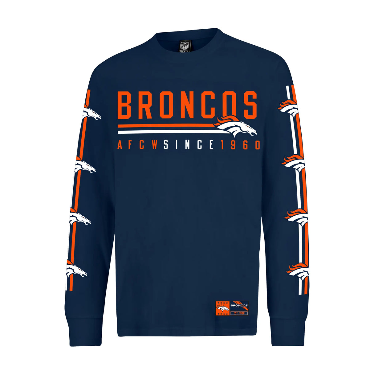 Ultra Game Men's NFL Official Super Soft Supreme Long Sleeve T-Shirt