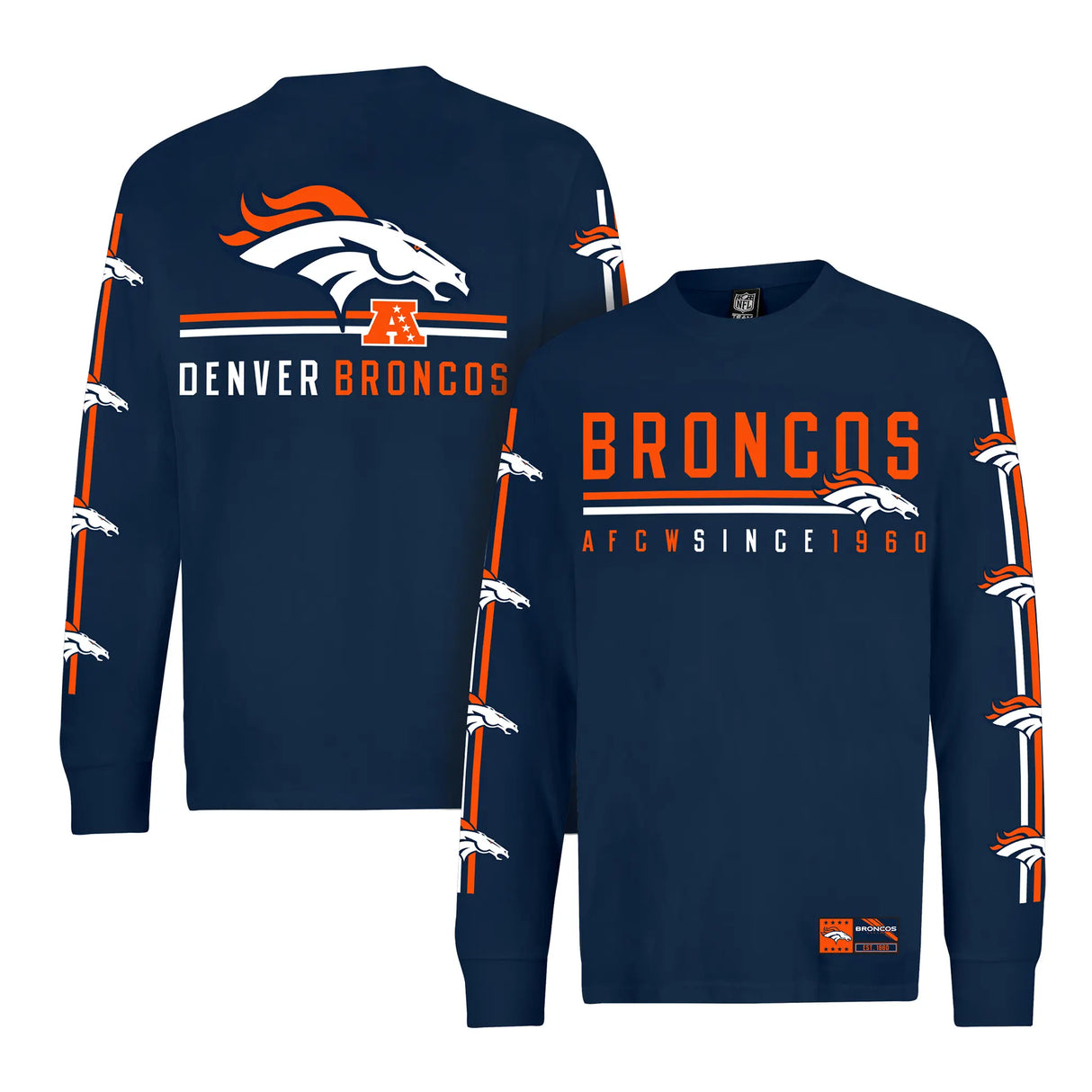 Ultra Game Men's NFL Official Super Soft Supreme Long Sleeve T-Shirt