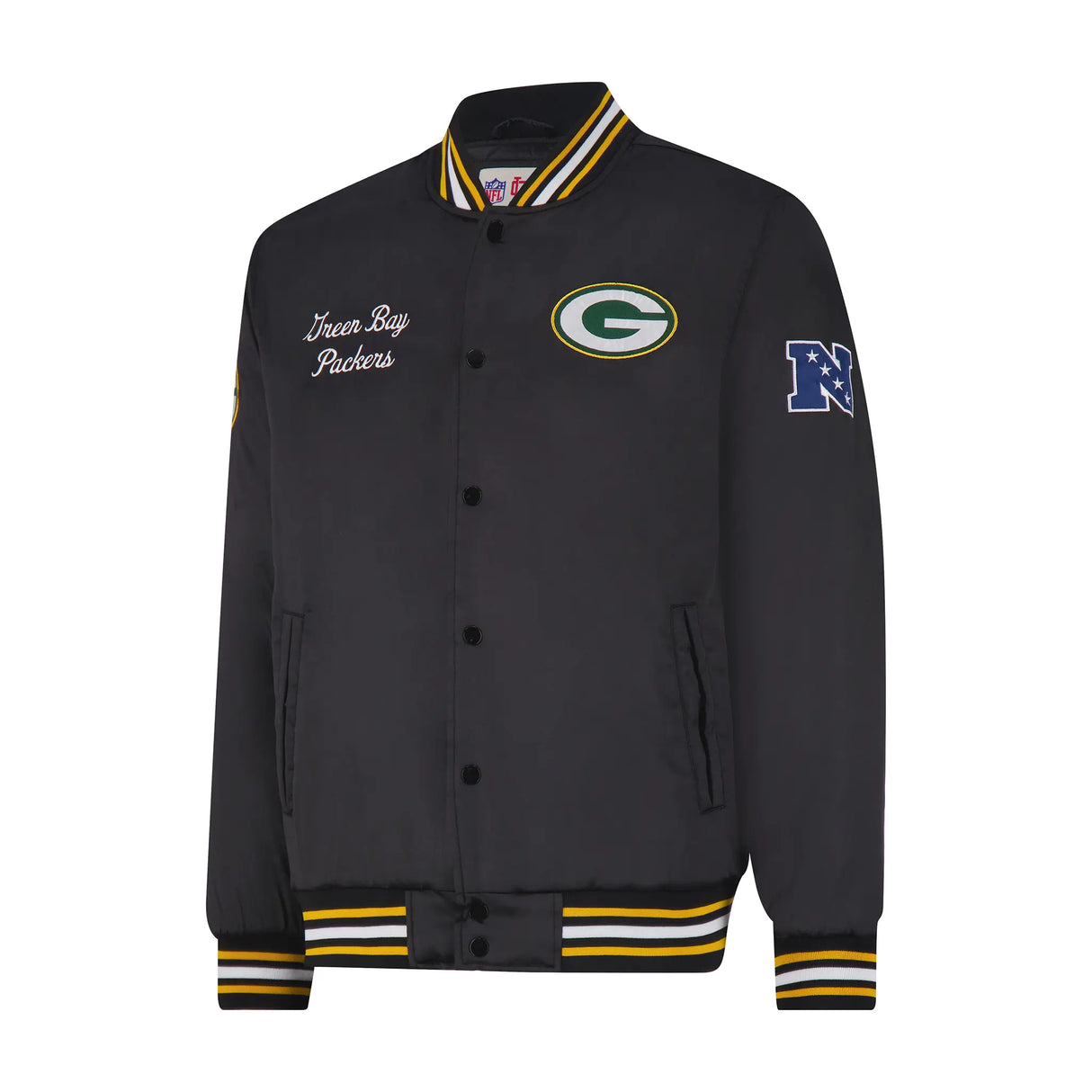 Ultra Game Mens NFL Official Supreme Satin Jacket | Green Bay Packers