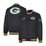 Ultra Game Mens NFL Official Supreme Satin Jacket | Green Bay Packers