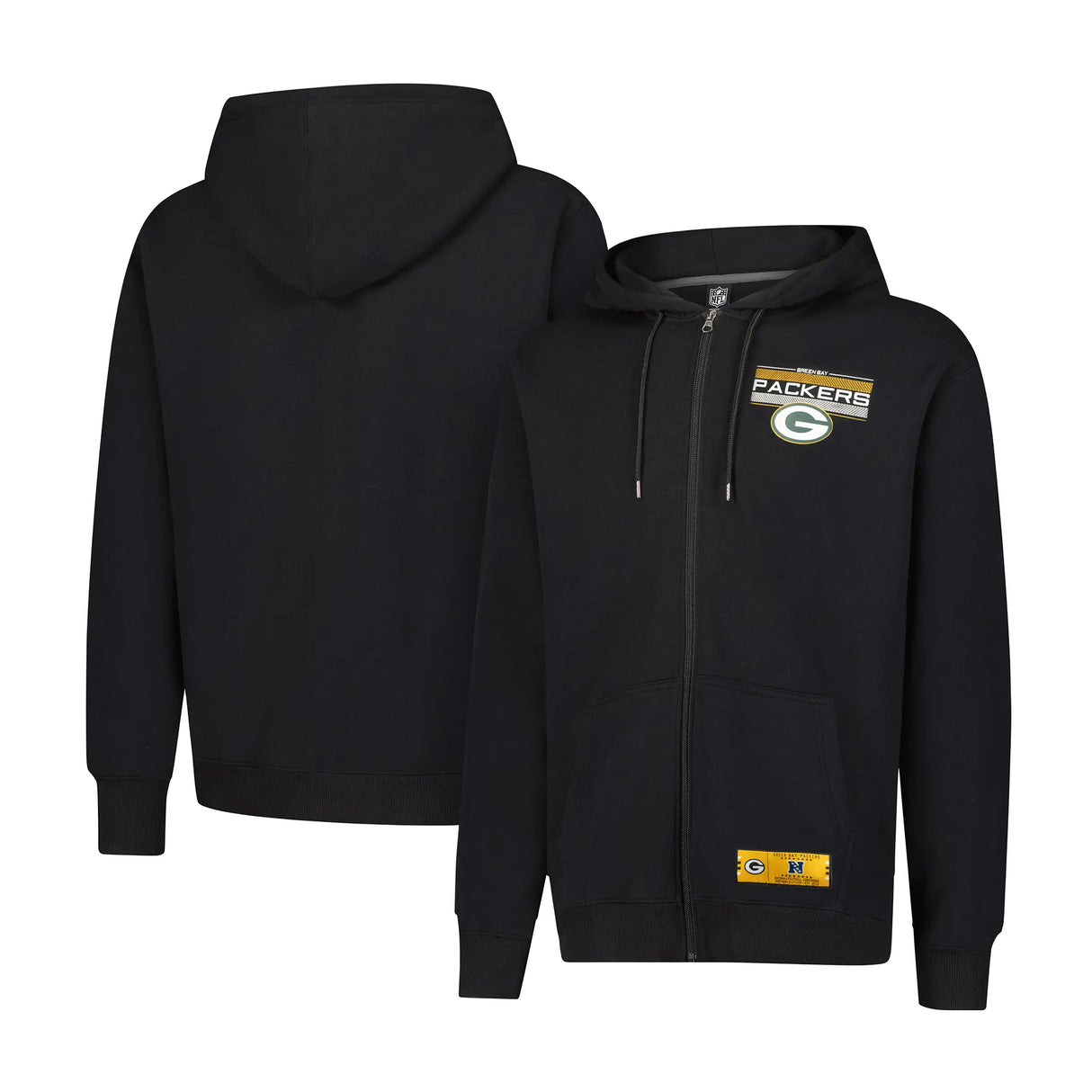 Ultra Game Mens NFL Official Supremely Soft Full Zip Hoodie Jacket | Green Bay Packers