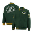 Ultra Game Men's NFL Official Classic Varsity Coaches Jacket Coat | Green Bay Packers