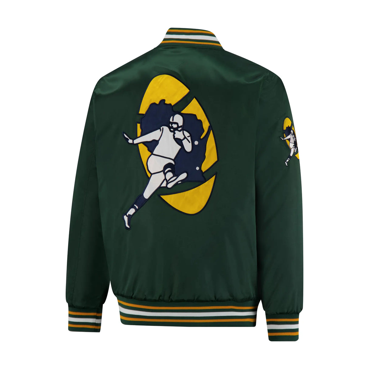 Ultra Game Mens NFL Official Supreme Heritage Satin Jacket