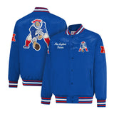 Ultra Game Mens NFL Official Supreme Heritage Satin Jacket | New England Patriots