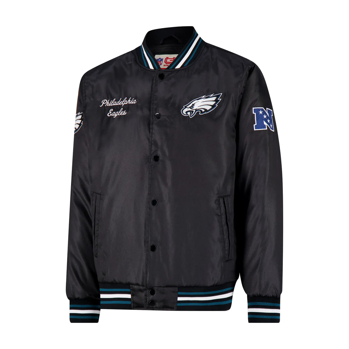Ultra Game Mens NFL Official Supreme Satin Jacket | Philadelphia Eagles