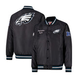 Ultra Game Mens NFL Official Supreme Satin Jacket | Philadelphia Eagles