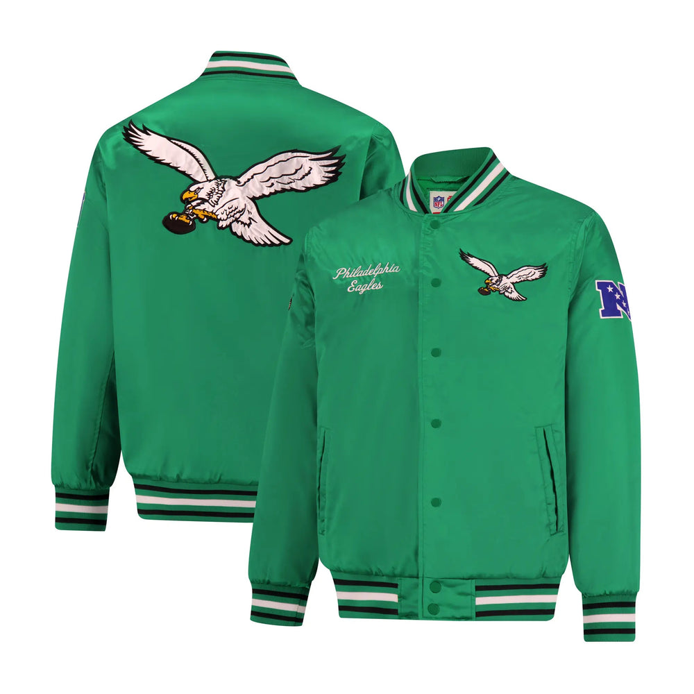 Ultra Game Mens NFL Official Supreme Heritage Satin Jacket