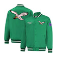 Ultra Game Mens NFL Official Supreme Heritage Satin Jacket | Philadelphia Eagles