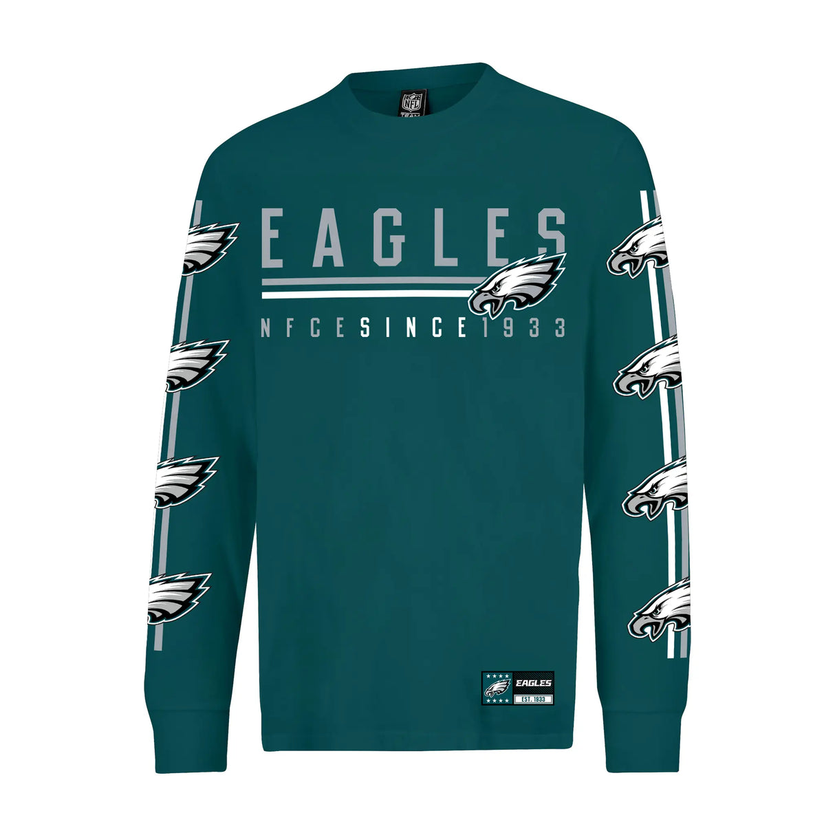 Ultra Game Men's NFL Official Super Soft Supreme Long Sleeve T-Shirt | Philadelphia Eagles