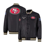 Ultra Game Mens NFL Official Supreme Satin Jacket | San Francisco 49ers