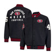 Ultra Game Men's NFL Official Classic Varsity Coaches Jacket Coat | San Francisco 49ers