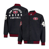Ultra Game Men's NFL Official Classic Varsity Coaches Jacket Coat | San Francisco 49ers