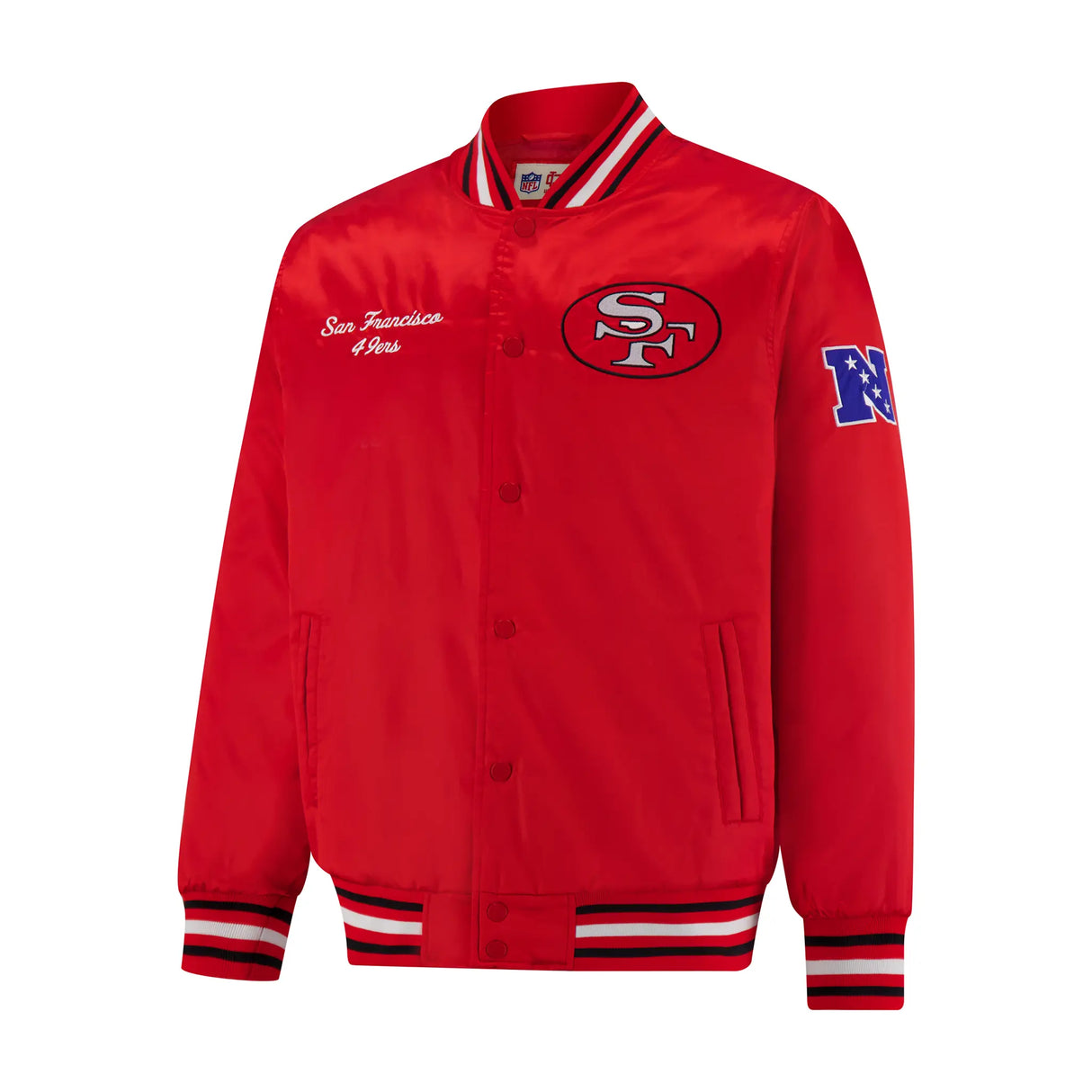 Ultra Game Mens NFL Official Supreme Heritage Satin Jacket