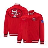 Ultra Game Mens NFL Official Supreme Heritage Satin Jacket | San Francisco 49ers