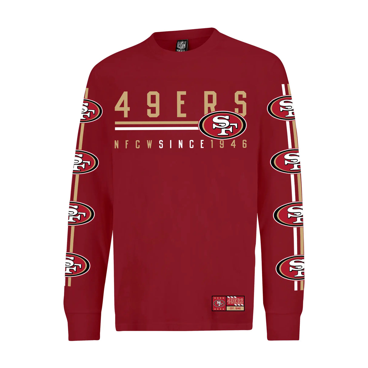 Ultra Game Men's NFL Official Super Soft Supreme Long Sleeve T-Shirt