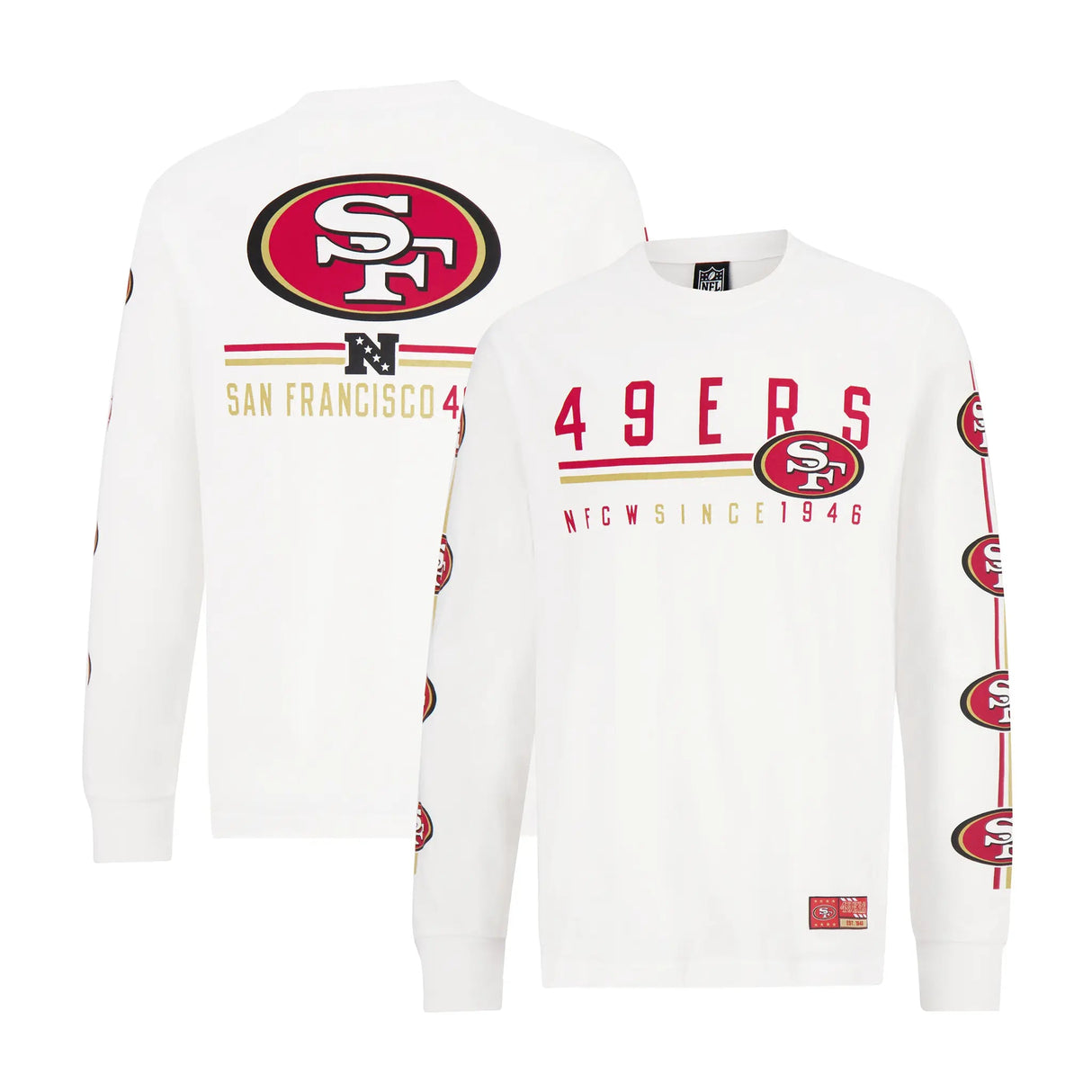 Ultra Game Men's NFL Official Super Soft Supreme Long Sleeve T-Shirt