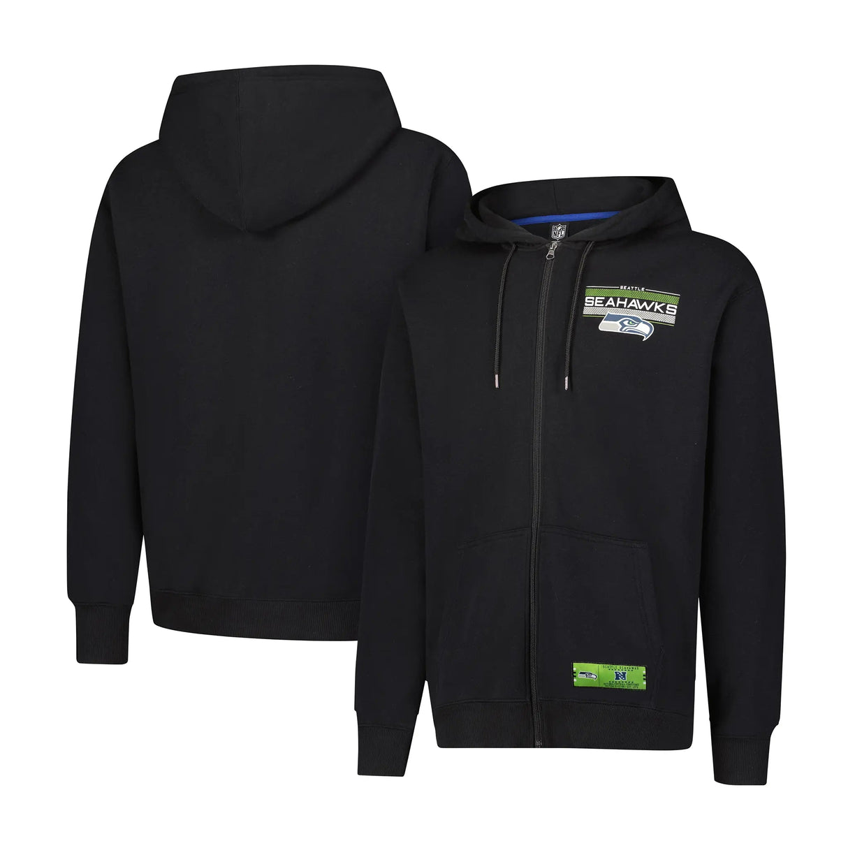 Ultra Game Mens NFL Official Supremely Soft Full Zip Hoodie Jacket