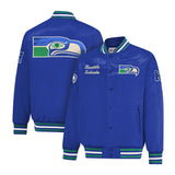 Ultra Game Mens NFL Official Supreme Heritage Satin Jacket