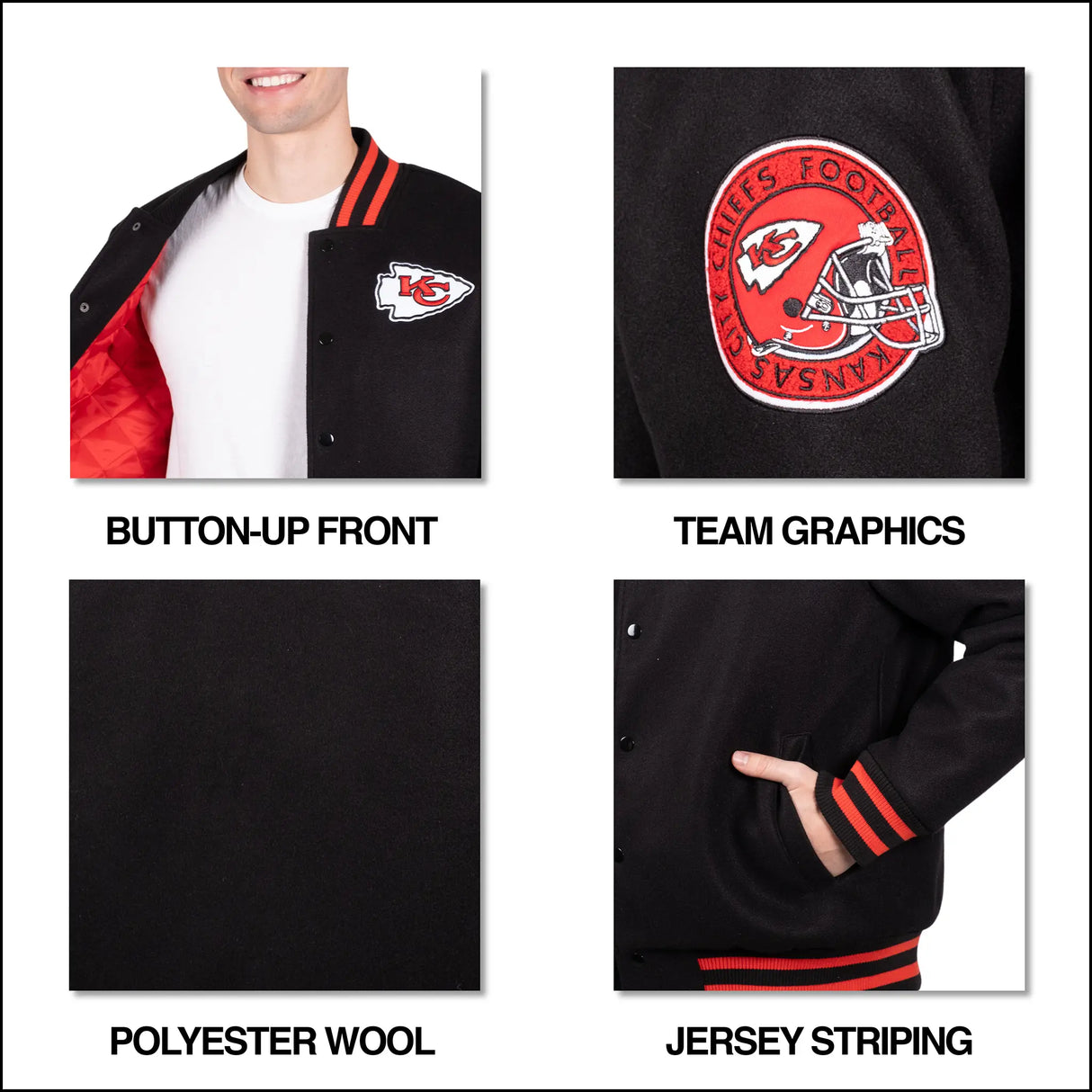 Ultra Game Men's NFL Official Classic Varsity Coaches Jacket Coat | San Francisco 49ers