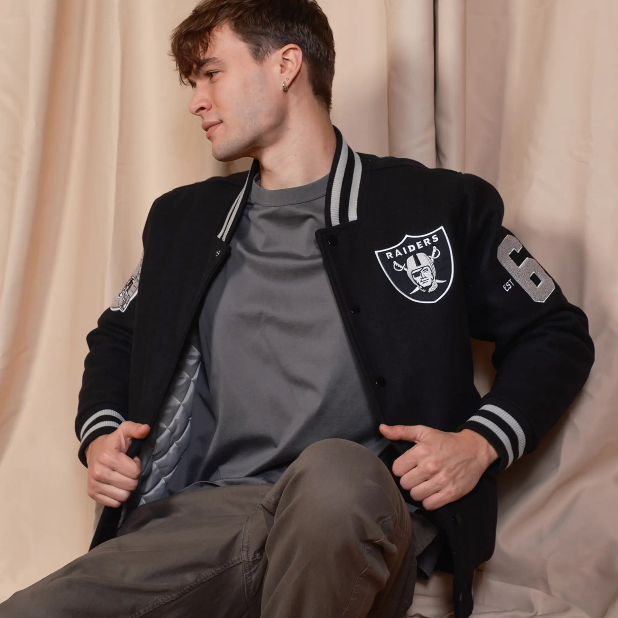 Ultra Game Men's NFL Official Classic Varsity Coaches Jacket Coat | Chicago Bears