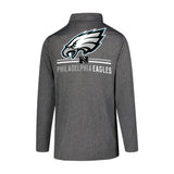 Ultra Game Men's NFL Official Super Soft Quarter Zip Long Sleeve T-Shirt