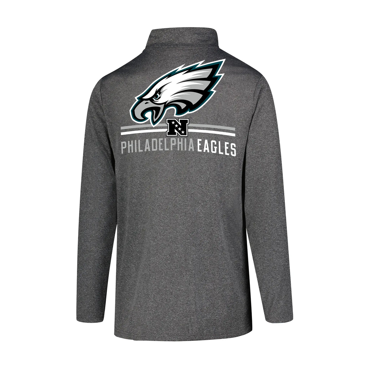 Ultra Game Men's NFL Official Super Soft Quarter Zip Long Sleeve T-Shirt | Philadelphia Eagles