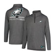 Ultra Game Men's NFL Official Super Soft Quarter Zip Long Sleeve T-Shirt | Philadelphia Eagles
