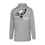 Ultra Game Men's NFL Official Super Soft Quarter Zip Long Sleeve T-Shirt | Philadelphia Eagles