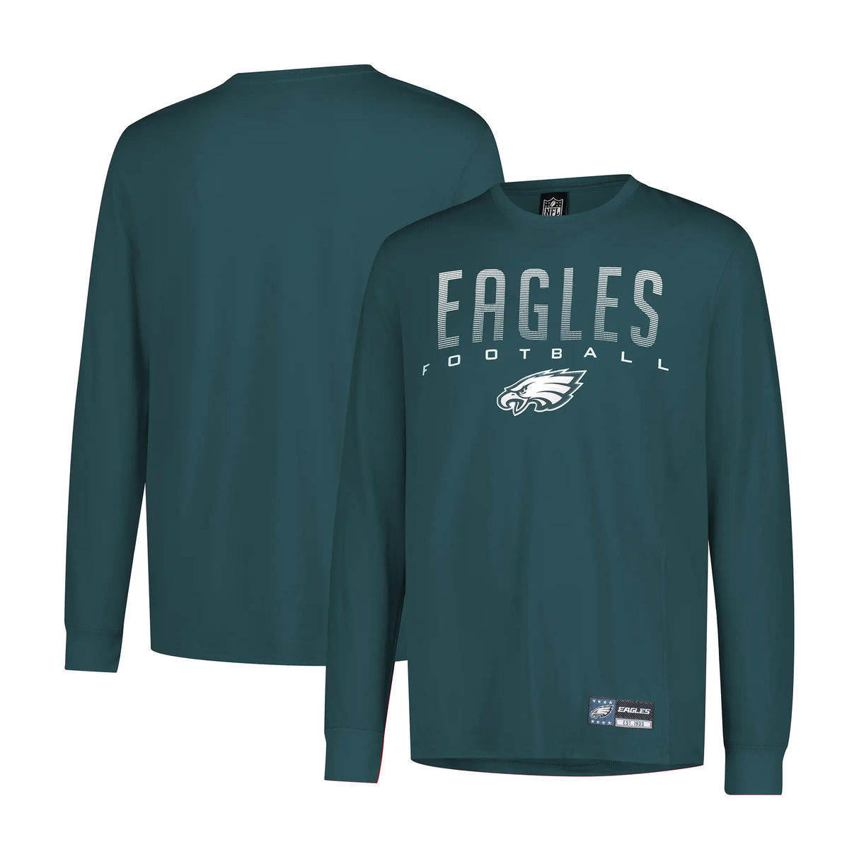 Ultra Game Men's NFL Official Game Day Long Sleeve T-Shirt | Philadelphia Eagles