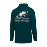 Ultra Game Men's NFL Official Super Soft Quarter Zip Long Sleeve T-Shirt