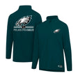 Ultra Game Men's NFL Official Super Soft Quarter Zip Long Sleeve T-Shirt | Philadelphia Eagles