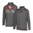 Ultra Game Men's NFL Official Super Soft Quarter Zip Long Sleeve T-Shirt | San Francisco 49ers
