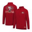 Ultra Game Men's NFL Official Super Soft Quarter Zip Long Sleeve T-Shirt | San Francisco 49ers