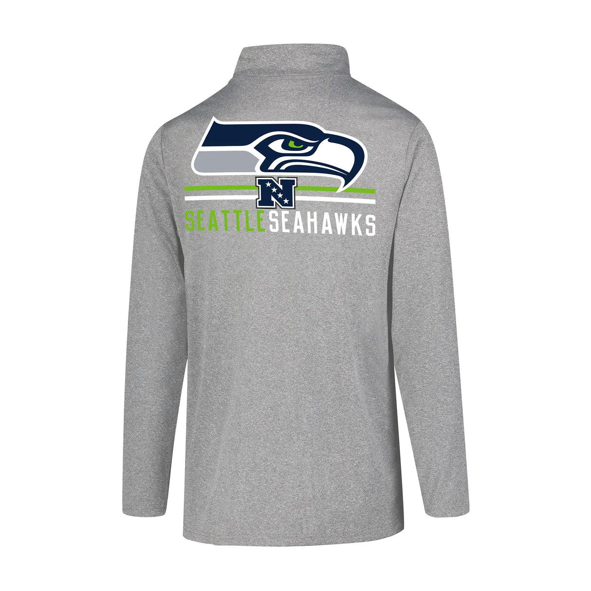 Ultra Game Men's NFL Official Super Soft Quarter Zip Long Sleeve T-Shirt