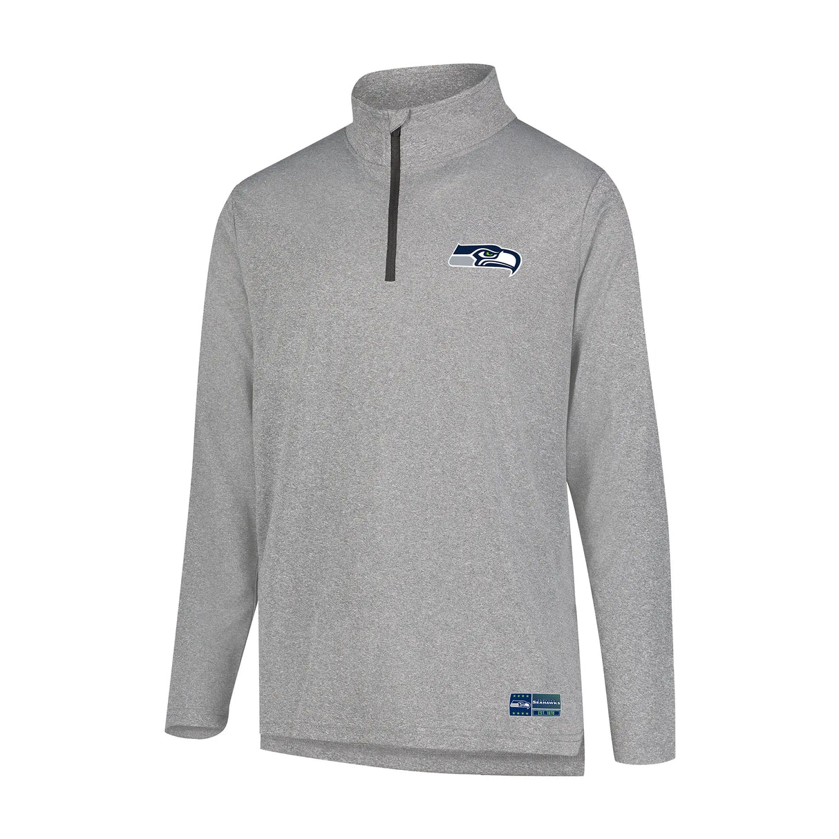 Ultra Game Men's NFL Official Super Soft Quarter Zip Long Sleeve T-Shirt