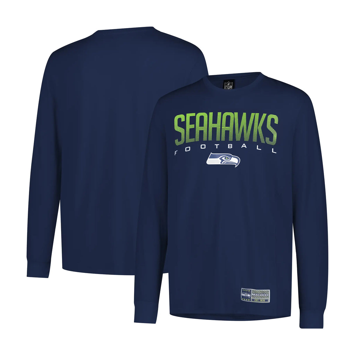 Ultra Game Men's NFL Official Game Day Long Sleeve T-Shirt | Seattle Seahawks