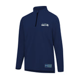 Ultra Game Men's NFL Official Super Soft Quarter Zip Long Sleeve T-Shirt